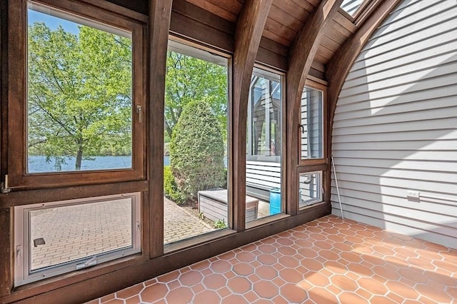30 Eastern Point Dr Unit 30, Shrewsbury, MA 01545 - unfurnished sunroom with healthy amount of natural light and vaulted ceiling