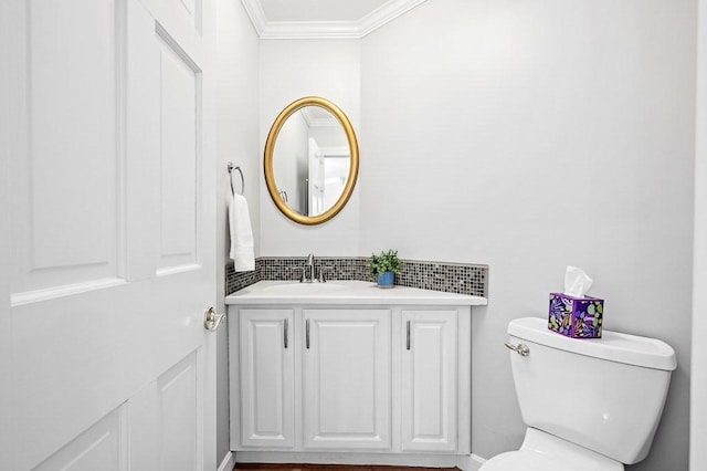 30 Eastern Point Dr Unit 30, Shrewsbury, MA 01545 - bathroom featuring crown molding, toilet, and vanity
