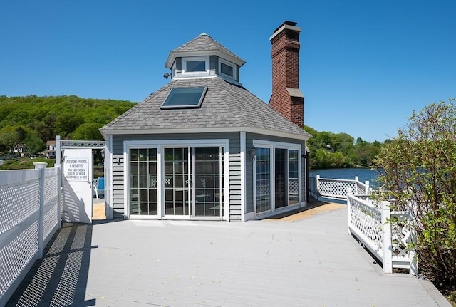 30 Eastern Point Dr Unit 30, Shrewsbury, MA 01545 - wooden terrace with a water view