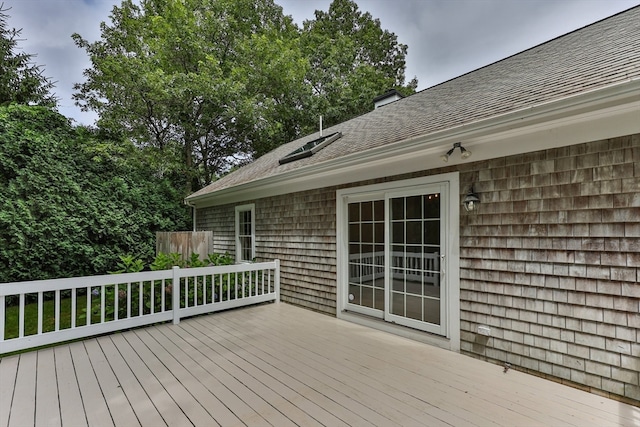 view of wooden deck