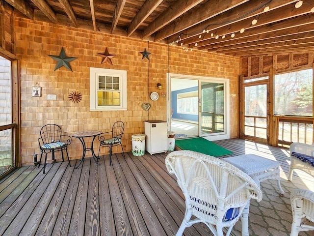 view of sunroom