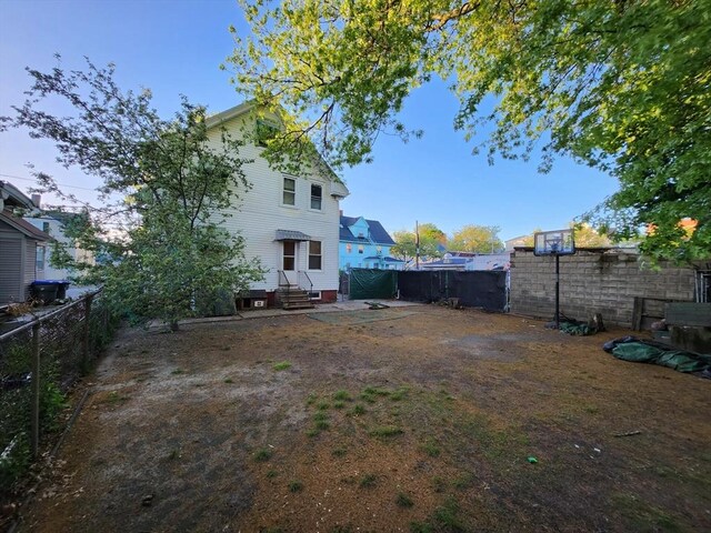 12 Payton St, Providence, RI 02905 - fenced backyard with entry steps
