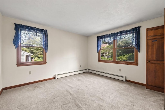 18 Bismark St, Dedham, MA 02026 - carpeted empty room featuring a baseboard radiator