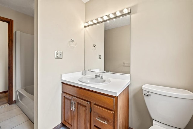 18 Bismark St, Dedham, MA 02026 - bathroom with vanity and tile patterned flooring