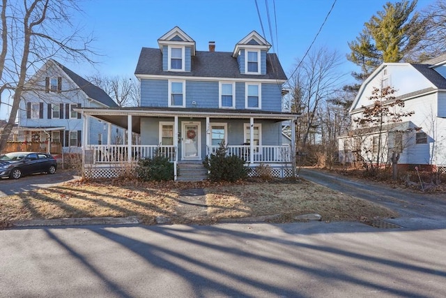 view of front of home featuring a porch