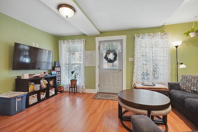 entrance foyer featuring hardwood / wood-style flooring