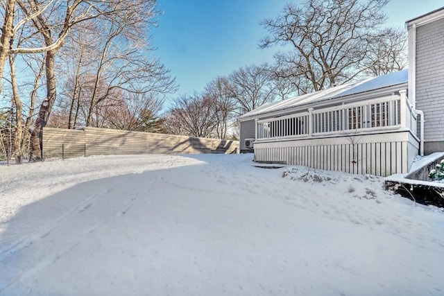 view of snowy yard