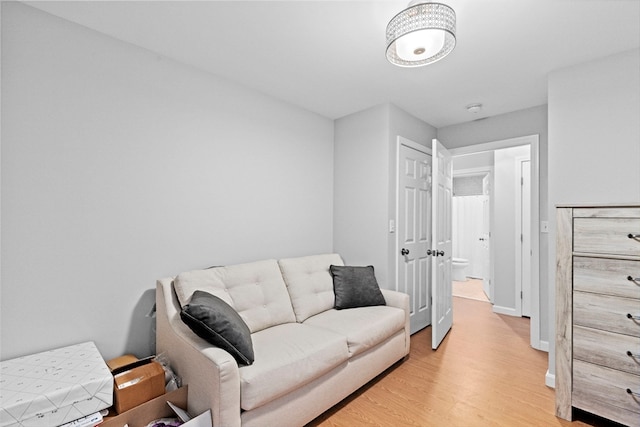 interior space featuring light wood-type flooring