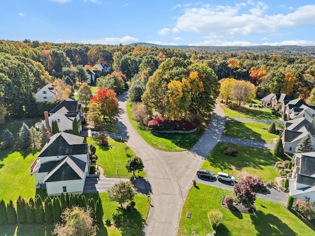6 Hutchins Way, Westford, MA 01886 - aerial perspective of suburban area with a heavily wooded area