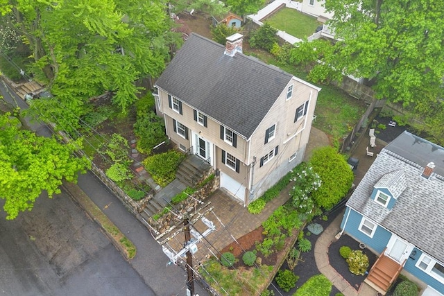 view from above of property