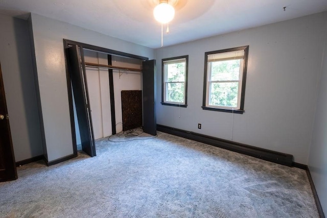 8 Adams Rd, Hubbardston, MA 01452 - unfurnished bedroom featuring light colored carpet, a ceiling fan, and a closet