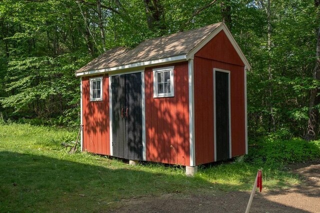 8 Adams Rd, Hubbardston, MA 01452 - view of shed with a wooded view