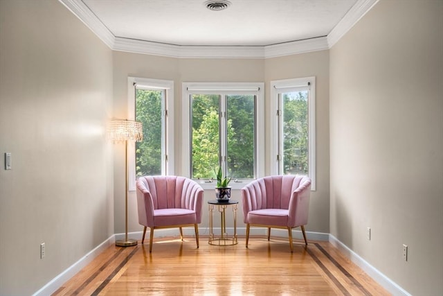 14 Sandpiper Hl, Sharon, MA 02067 - living area featuring light wood-style flooring and ornamental molding