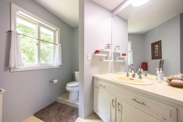 5 Deerfield Rd, Medway, MA 02053 - bathroom with toilet, vanity, and tile patterned flooring