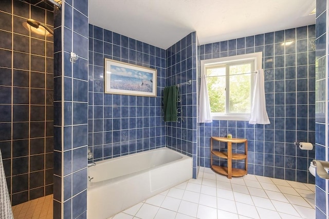 5 Deerfield Rd, Medway, MA 02053 - bathroom with tile walls and tile patterned floors