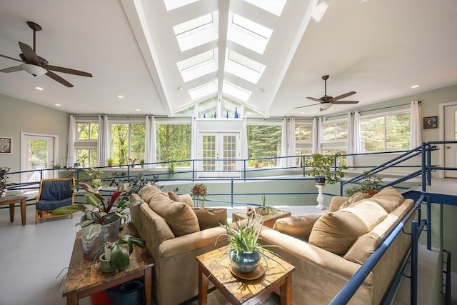 5 Deerfield Rd, Medway, MA 02053 - sunroom with french doors, a skylight, and healthy amount of natural light