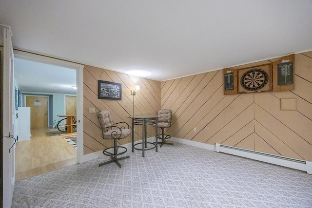5 Deerfield Rd, Medway, MA 02053 - sitting room featuring a baseboard heating unit and carpet