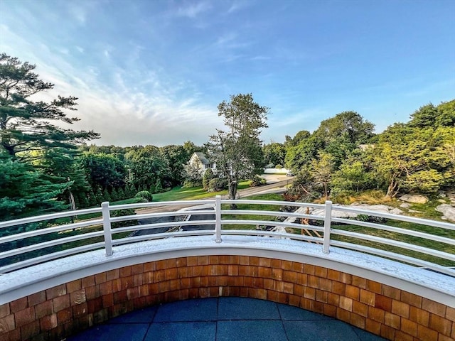 view of patio / terrace with a balcony