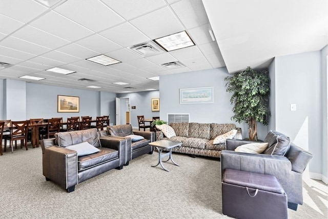 211 Central St Unit A311, Norwood, MA 02062 - carpeted living room with a paneled ceiling