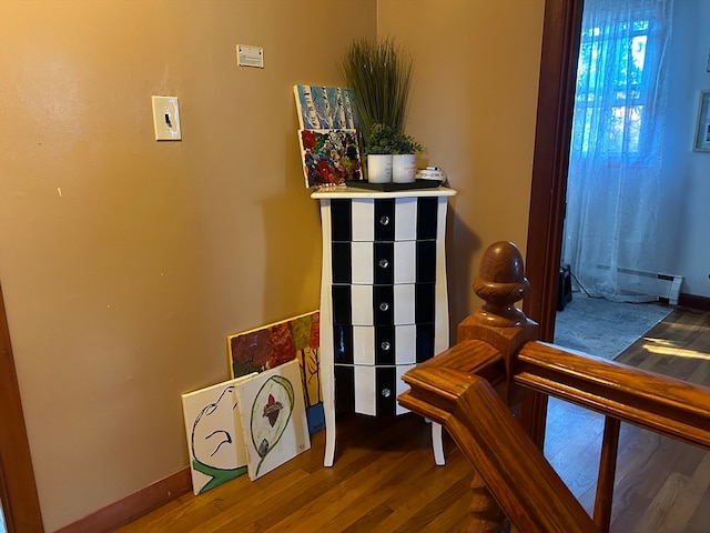 interior space featuring hardwood / wood-style flooring