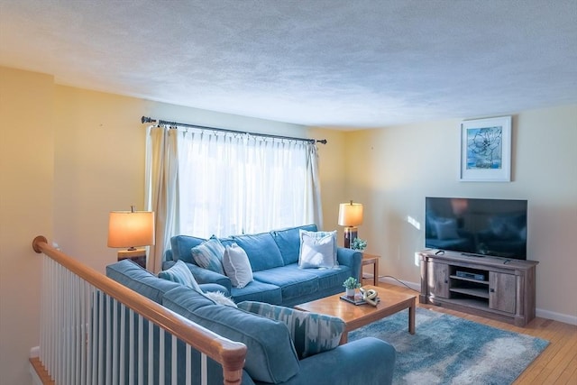 living room featuring hardwood / wood-style flooring