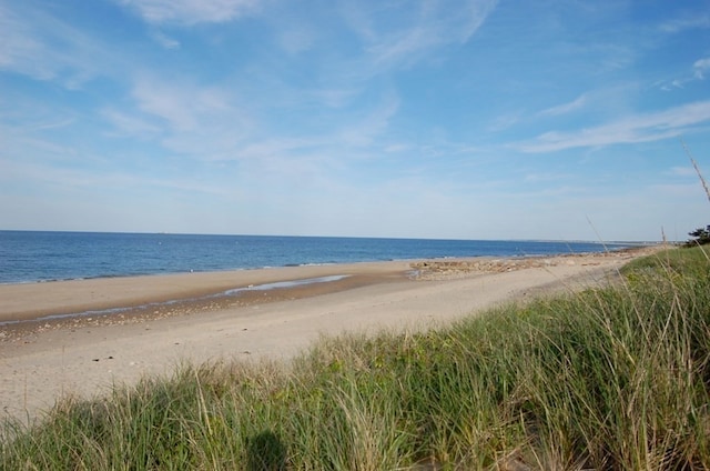 property view of water featuring a view of the beach