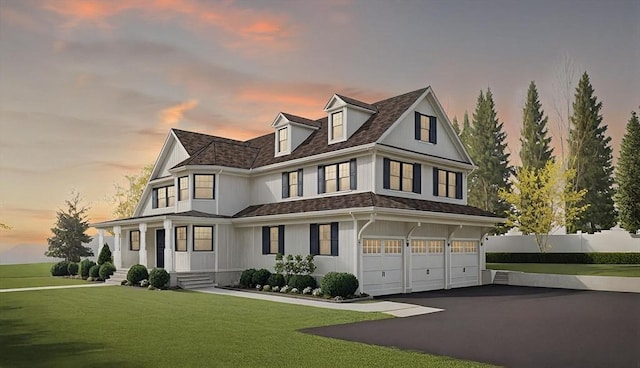 6 Meadow Rd, Bolton, MA 01740 - view of front of home featuring an attached garage, asphalt driveway, and a porch