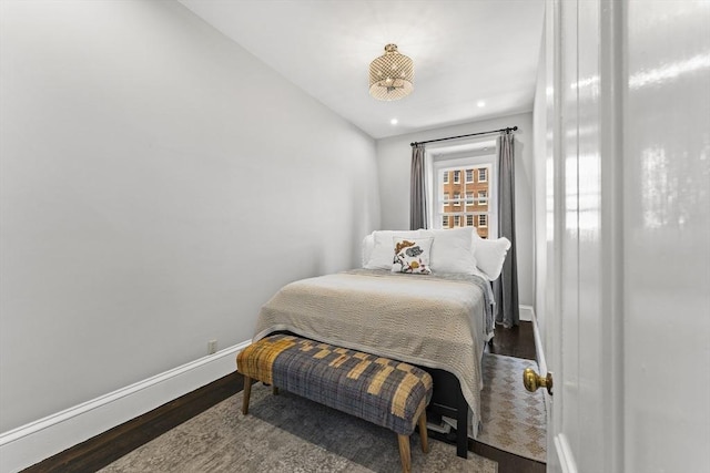 265 Beacon St Unit 5, Boston, MA 02116 - bedroom featuring baseboards, wood finished floors, and recessed lighting