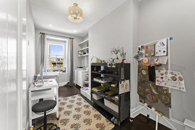 265 Beacon St Unit 5, Boston, MA 02116 - home office with wood finished floors and baseboards