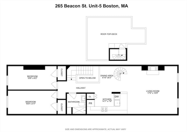 265 Beacon St Unit 5, Boston, MA 02116 - floor plan / room layout
