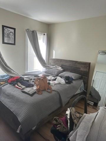 bedroom featuring wood-type flooring