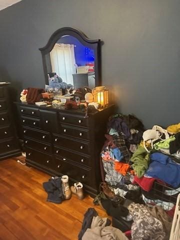 bedroom featuring hardwood / wood-style flooring