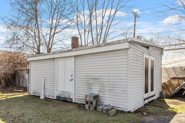 view of shed