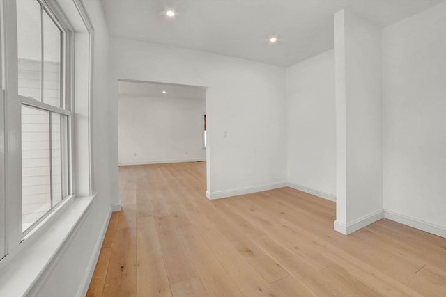 empty room featuring light hardwood / wood-style flooring