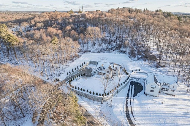 view of snowy aerial view