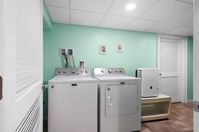 231 Manns Dr, Hanover, MA 02339 - laundry area featuring tile patterned floors, independent washer and dryer, and laundry area