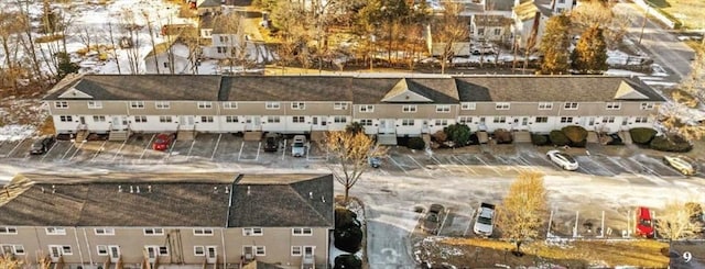 aerial view with a residential view