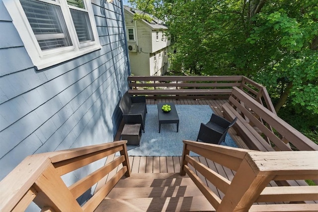 90 Woodland Rd, Malden, MA 02148 - wooden terrace with an outdoor hangout area