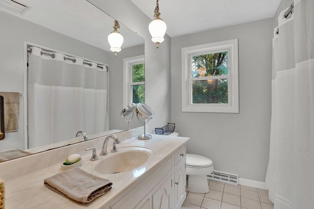 389 Porter Rd, East Longmeadow, MA 01028 - bathroom featuring vanity, tile patterned flooring, and a shower with curtain