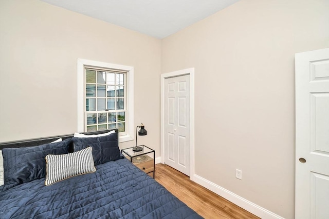 bedroom featuring wood-type flooring