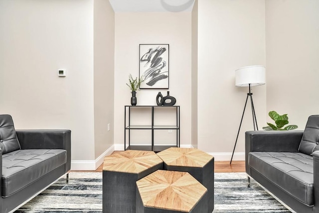 living room featuring hardwood / wood-style flooring