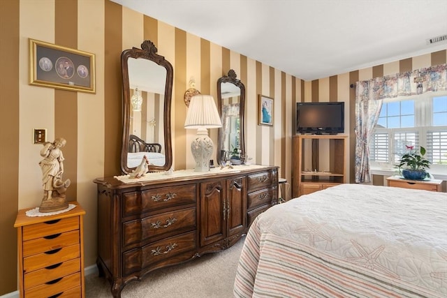 84 Chapin Greene Unit 84, Ludlow, MA 01056 - bedroom with wallpapered walls and light carpet