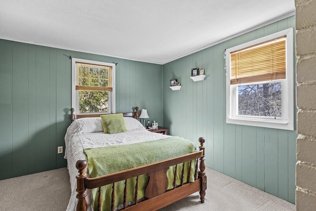 bedroom with carpet