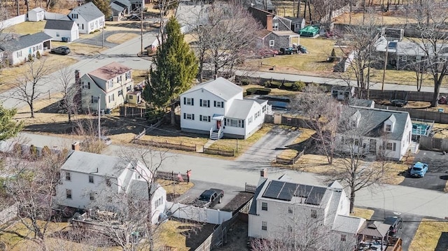 aerial view with a residential view