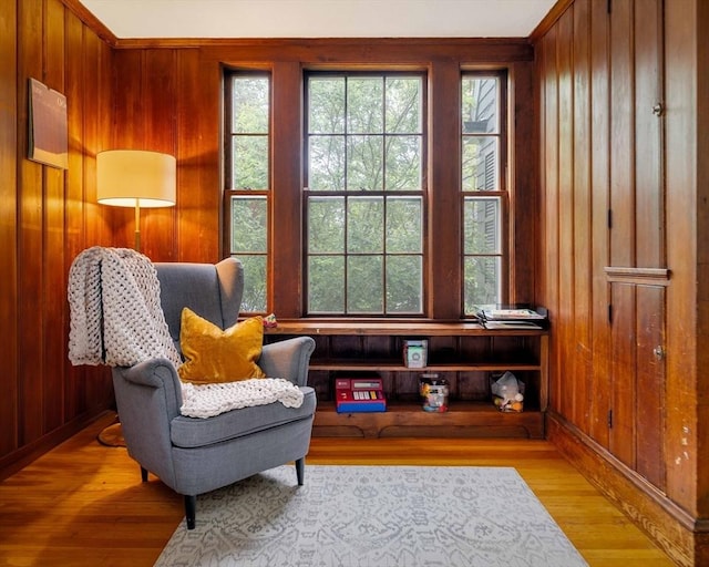 96 Nonantum St, Newton, MA 02458 - living area with wood walls and wood finished floors