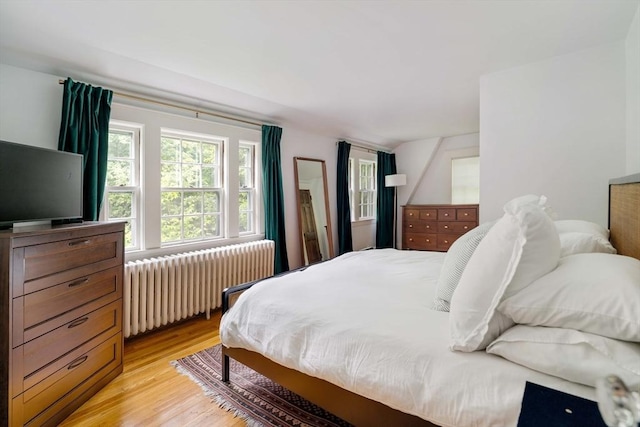 96 Nonantum St, Newton, MA 02458 - bedroom featuring radiator heating unit and light wood-type flooring