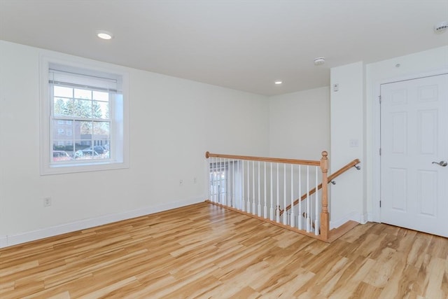 empty room featuring light wood-type flooring