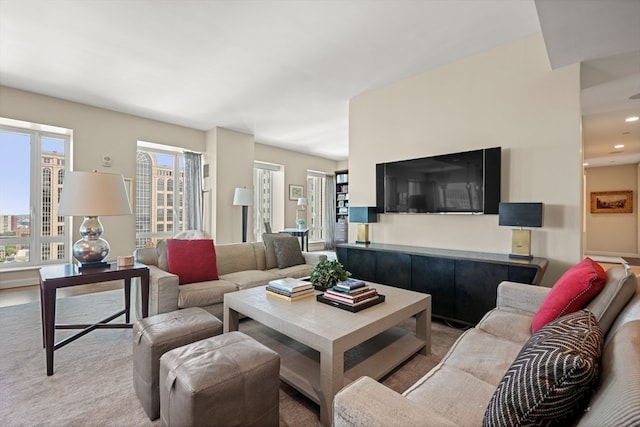 view of carpeted living room