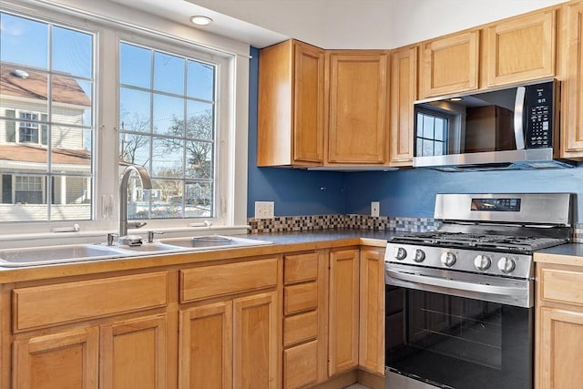 kitchen featuring appliances with stainless steel finishes and a sink