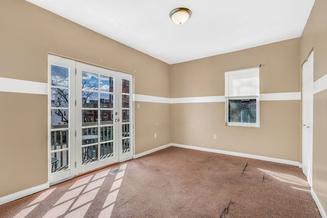 view of carpeted spare room